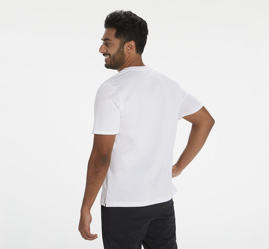 Hoka One One Mens Tee - Brand - White - IFLC10275